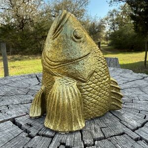 Gold Fish Statue / Wall Hanging